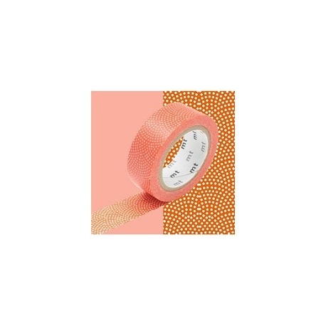 masking tape déco samekomon kaki (peau de raie rouge orangé) 15mm*10m