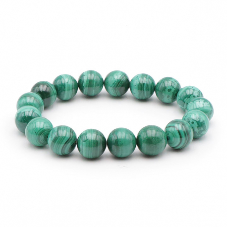 Bracelet perles en MALAChiTE 12mm